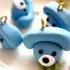 4pcs Telephone Charms - Bl..