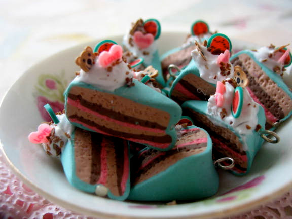 4pcs Cake Fun Charms - Watermelon and Bears 