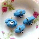 4pcs Telephone Charms - Blu..